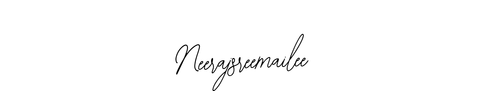 How to make Neerajsreemailee name signature. Use Bearetta-2O07w style for creating short signs online. This is the latest handwritten sign. Neerajsreemailee signature style 12 images and pictures png