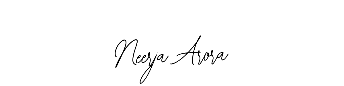 You should practise on your own different ways (Bearetta-2O07w) to write your name (Neerja Arora) in signature. don't let someone else do it for you. Neerja Arora signature style 12 images and pictures png
