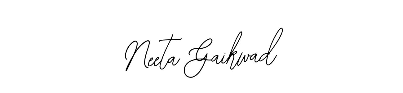 How to make Neeta Gaikwad name signature. Use Bearetta-2O07w style for creating short signs online. This is the latest handwritten sign. Neeta Gaikwad signature style 12 images and pictures png