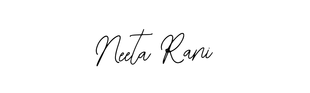 You should practise on your own different ways (Bearetta-2O07w) to write your name (Neeta Rani) in signature. don't let someone else do it for you. Neeta Rani signature style 12 images and pictures png