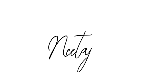 How to make Neetaj name signature. Use Bearetta-2O07w style for creating short signs online. This is the latest handwritten sign. Neetaj signature style 12 images and pictures png