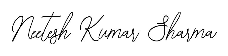 A sleek calligraphic signature for name Neetesh Kumar Sharma utilizing Bearetta-2O07w styling. Great for adding personal signatures to photos and art. Neetesh Kumar Sharma signature style 12 images and pictures png