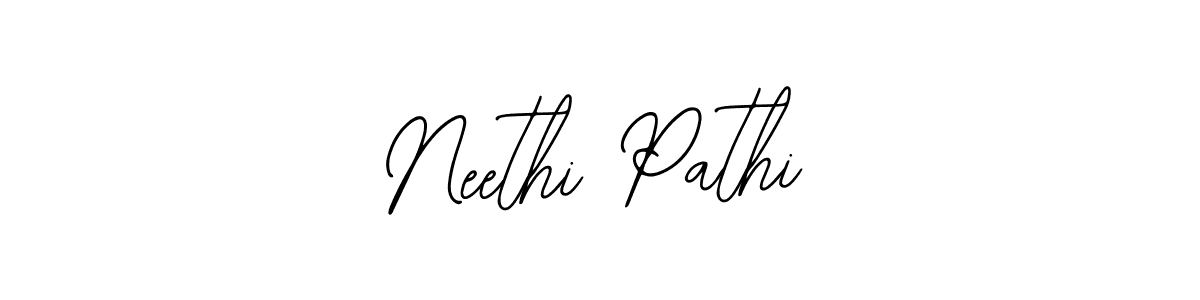 if you are searching for the best signature style for your name Neethi Pathi. so please give up your signature search. here we have designed multiple signature styles  using Bearetta-2O07w. Neethi Pathi signature style 12 images and pictures png