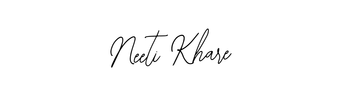 The best way (Bearetta-2O07w) to make a short signature is to pick only two or three words in your name. The name Neeti Khare include a total of six letters. For converting this name. Neeti Khare signature style 12 images and pictures png