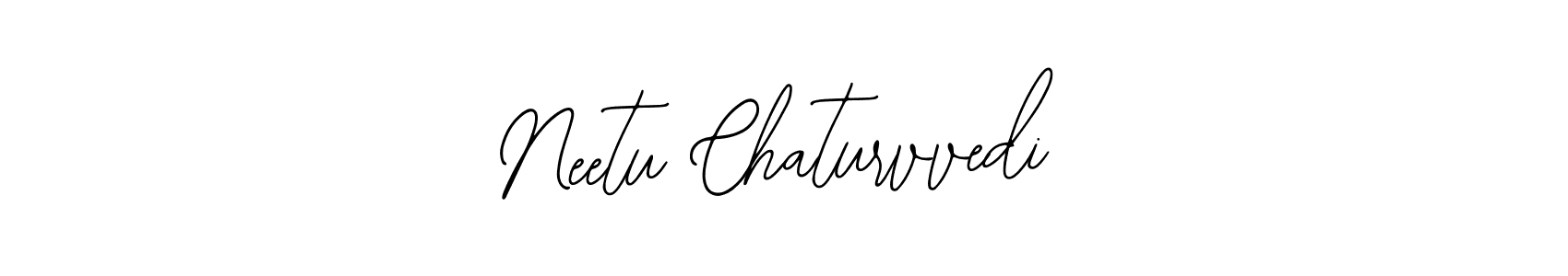 How to make Neetu Chaturvvedi name signature. Use Bearetta-2O07w style for creating short signs online. This is the latest handwritten sign. Neetu Chaturvvedi signature style 12 images and pictures png