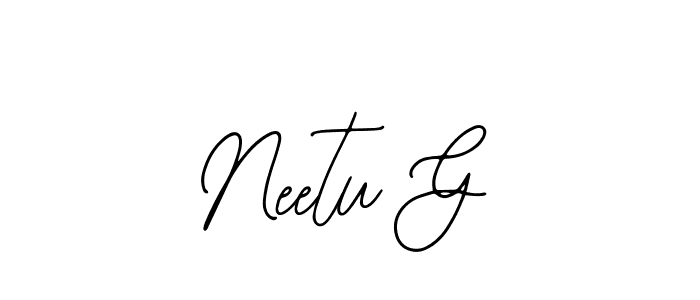 Make a beautiful signature design for name Neetu G. With this signature (Bearetta-2O07w) style, you can create a handwritten signature for free. Neetu G signature style 12 images and pictures png