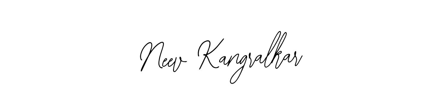 Also You can easily find your signature by using the search form. We will create Neev Kangralkar name handwritten signature images for you free of cost using Bearetta-2O07w sign style. Neev Kangralkar signature style 12 images and pictures png