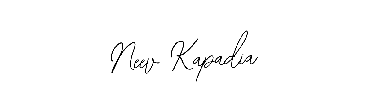 How to make Neev Kapadia name signature. Use Bearetta-2O07w style for creating short signs online. This is the latest handwritten sign. Neev Kapadia signature style 12 images and pictures png