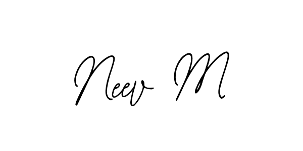 Use a signature maker to create a handwritten signature online. With this signature software, you can design (Bearetta-2O07w) your own signature for name Neev M. Neev M signature style 12 images and pictures png