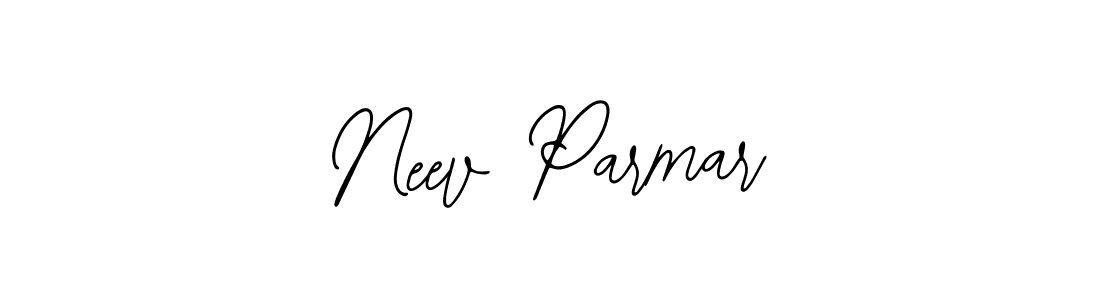 You should practise on your own different ways (Bearetta-2O07w) to write your name (Neev Parmar) in signature. don't let someone else do it for you. Neev Parmar signature style 12 images and pictures png