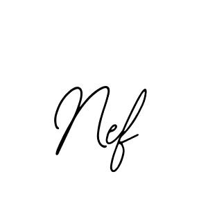 Nef stylish signature style. Best Handwritten Sign (Bearetta-2O07w) for my name. Handwritten Signature Collection Ideas for my name Nef. Nef signature style 12 images and pictures png