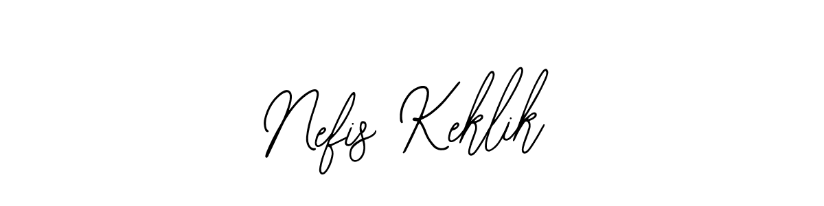 The best way (Bearetta-2O07w) to make a short signature is to pick only two or three words in your name. The name Nefis Keklik include a total of six letters. For converting this name. Nefis Keklik signature style 12 images and pictures png