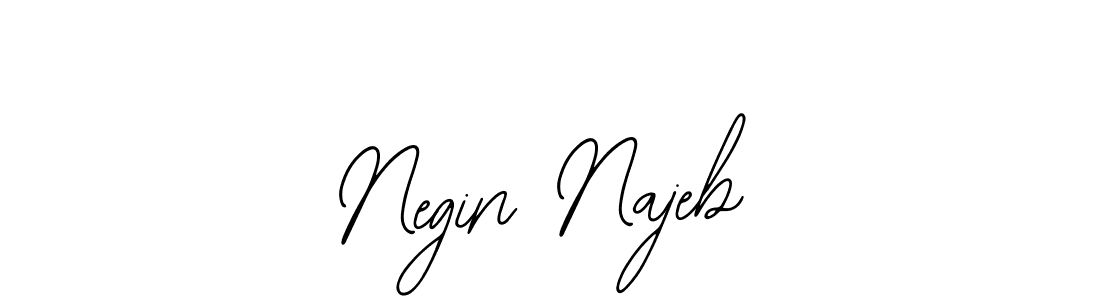 The best way (Bearetta-2O07w) to make a short signature is to pick only two or three words in your name. The name Negin Najeb include a total of six letters. For converting this name. Negin Najeb signature style 12 images and pictures png