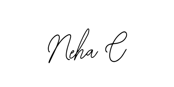 How to make Neha C name signature. Use Bearetta-2O07w style for creating short signs online. This is the latest handwritten sign. Neha C signature style 12 images and pictures png