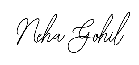 Discover how Neha Gohil looks in an executive cursive font (Bearetta-2O07w). Perfect for legal documents, invoices, and certificates. Neha Gohil signature style 12 images and pictures png