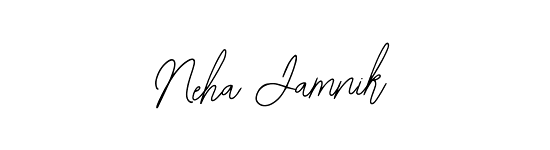 How to make Neha Jamnik name signature. Use Bearetta-2O07w style for creating short signs online. This is the latest handwritten sign. Neha Jamnik signature style 12 images and pictures png