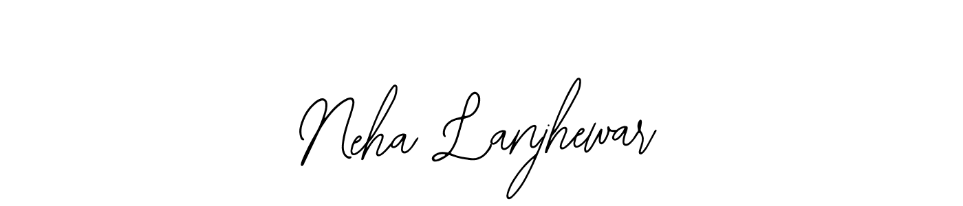 The best way (Bearetta-2O07w) to make a short signature is to pick only two or three words in your name. The name Neha Lanjhewar include a total of six letters. For converting this name. Neha Lanjhewar signature style 12 images and pictures png