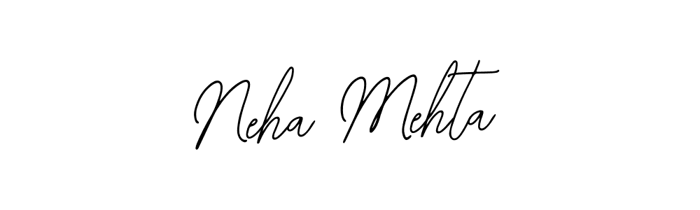 How to make Neha Mehta name signature. Use Bearetta-2O07w style for creating short signs online. This is the latest handwritten sign. Neha Mehta signature style 12 images and pictures png