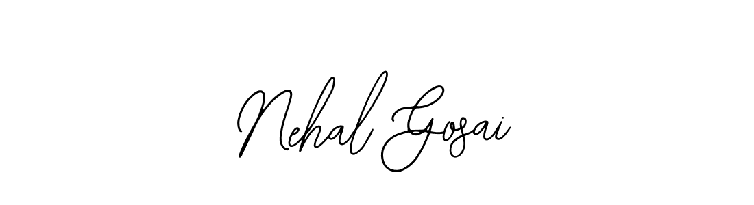 You should practise on your own different ways (Bearetta-2O07w) to write your name (Nehal Gosai) in signature. don't let someone else do it for you. Nehal Gosai signature style 12 images and pictures png