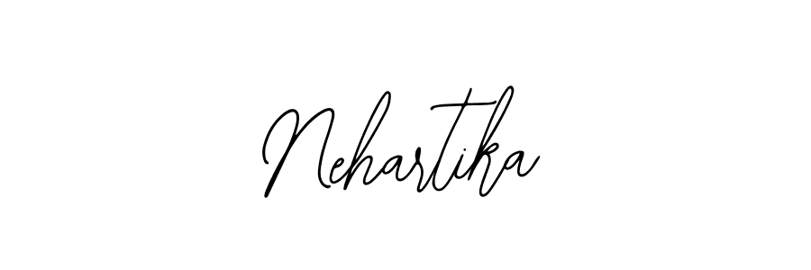 How to make Nehartika name signature. Use Bearetta-2O07w style for creating short signs online. This is the latest handwritten sign. Nehartika signature style 12 images and pictures png