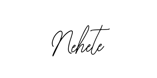 if you are searching for the best signature style for your name Nehete. so please give up your signature search. here we have designed multiple signature styles  using Bearetta-2O07w. Nehete signature style 12 images and pictures png
