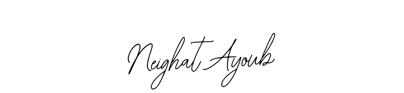 if you are searching for the best signature style for your name Neighat Ayoub. so please give up your signature search. here we have designed multiple signature styles  using Bearetta-2O07w. Neighat Ayoub signature style 12 images and pictures png