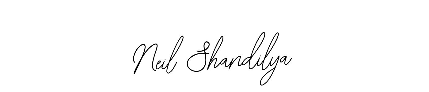 You should practise on your own different ways (Bearetta-2O07w) to write your name (Neil Shandilya) in signature. don't let someone else do it for you. Neil Shandilya signature style 12 images and pictures png