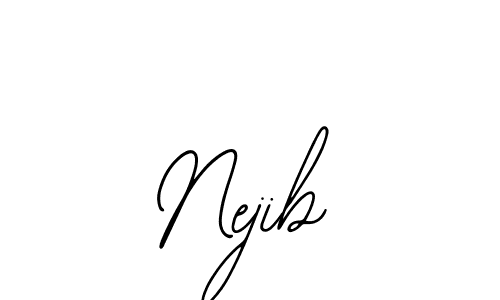 Use a signature maker to create a handwritten signature online. With this signature software, you can design (Bearetta-2O07w) your own signature for name Nejib. Nejib signature style 12 images and pictures png