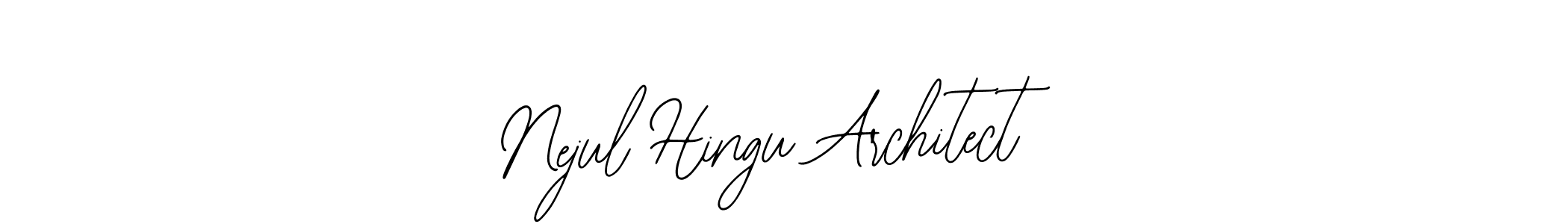 Use a signature maker to create a handwritten signature online. With this signature software, you can design (Bearetta-2O07w) your own signature for name Nejul Hingu Architect. Nejul Hingu Architect signature style 12 images and pictures png