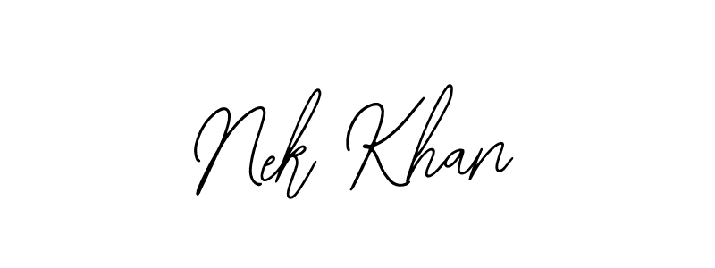 Make a beautiful signature design for name Nek Khan. With this signature (Bearetta-2O07w) style, you can create a handwritten signature for free. Nek Khan signature style 12 images and pictures png