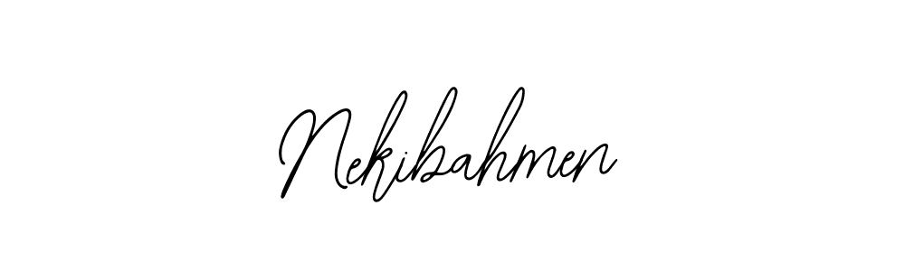 Use a signature maker to create a handwritten signature online. With this signature software, you can design (Bearetta-2O07w) your own signature for name Nekibahmen. Nekibahmen signature style 12 images and pictures png