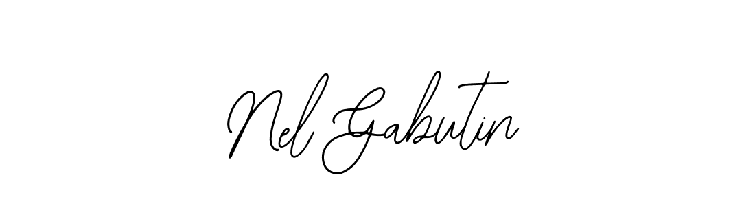 if you are searching for the best signature style for your name Nel Gabutin. so please give up your signature search. here we have designed multiple signature styles  using Bearetta-2O07w. Nel Gabutin signature style 12 images and pictures png