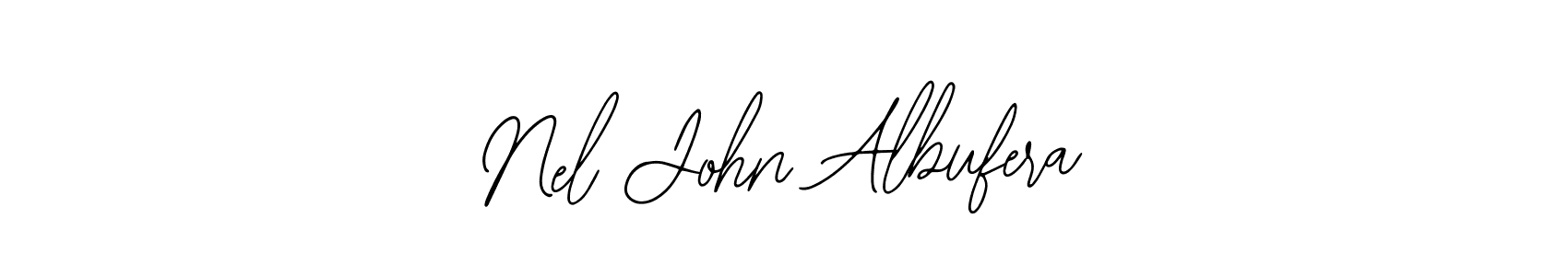 The best way (Bearetta-2O07w) to make a short signature is to pick only two or three words in your name. The name Nel John Albufera include a total of six letters. For converting this name. Nel John Albufera signature style 12 images and pictures png