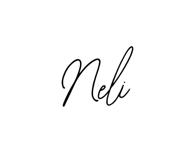 How to make Neli name signature. Use Bearetta-2O07w style for creating short signs online. This is the latest handwritten sign. Neli signature style 12 images and pictures png