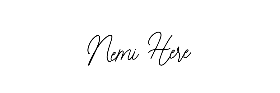 Also we have Nemi Here name is the best signature style. Create professional handwritten signature collection using Bearetta-2O07w autograph style. Nemi Here signature style 12 images and pictures png