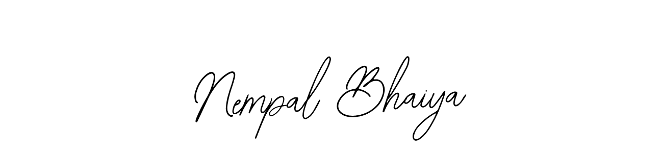 Create a beautiful signature design for name Nempal Bhaiya. With this signature (Bearetta-2O07w) fonts, you can make a handwritten signature for free. Nempal Bhaiya signature style 12 images and pictures png