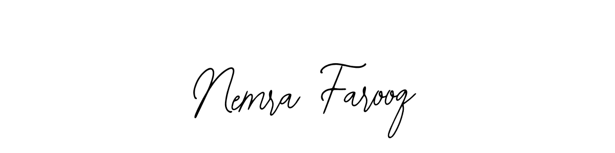 Nemra Farooq stylish signature style. Best Handwritten Sign (Bearetta-2O07w) for my name. Handwritten Signature Collection Ideas for my name Nemra Farooq. Nemra Farooq signature style 12 images and pictures png