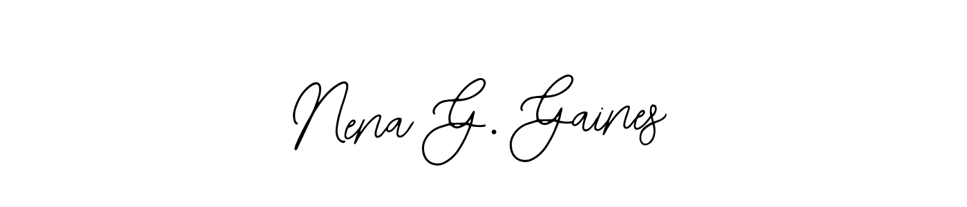 How to make Nena G. Gaines name signature. Use Bearetta-2O07w style for creating short signs online. This is the latest handwritten sign. Nena G. Gaines signature style 12 images and pictures png
