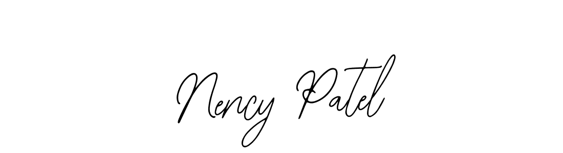 Use a signature maker to create a handwritten signature online. With this signature software, you can design (Bearetta-2O07w) your own signature for name Nency Patel. Nency Patel signature style 12 images and pictures png