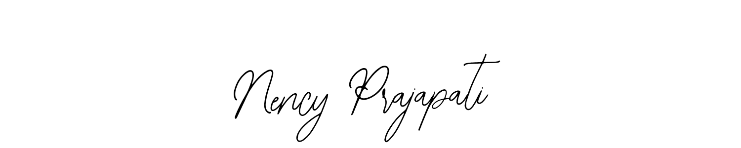 if you are searching for the best signature style for your name Nency Prajapati. so please give up your signature search. here we have designed multiple signature styles  using Bearetta-2O07w. Nency Prajapati signature style 12 images and pictures png