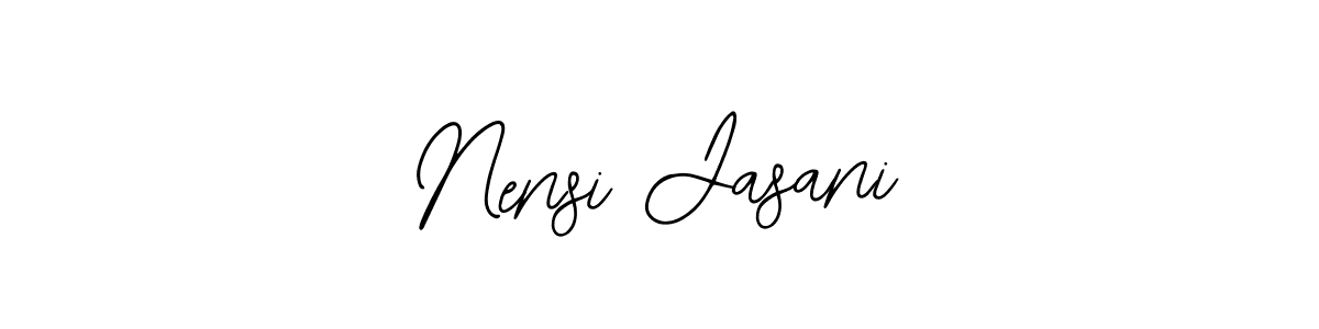 if you are searching for the best signature style for your name Nensi Jasani. so please give up your signature search. here we have designed multiple signature styles  using Bearetta-2O07w. Nensi Jasani signature style 12 images and pictures png