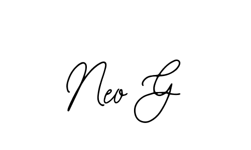 Also we have Neo G name is the best signature style. Create professional handwritten signature collection using Bearetta-2O07w autograph style. Neo G signature style 12 images and pictures png