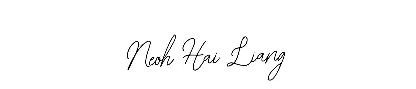 Use a signature maker to create a handwritten signature online. With this signature software, you can design (Bearetta-2O07w) your own signature for name Neoh Hai Liang. Neoh Hai Liang signature style 12 images and pictures png