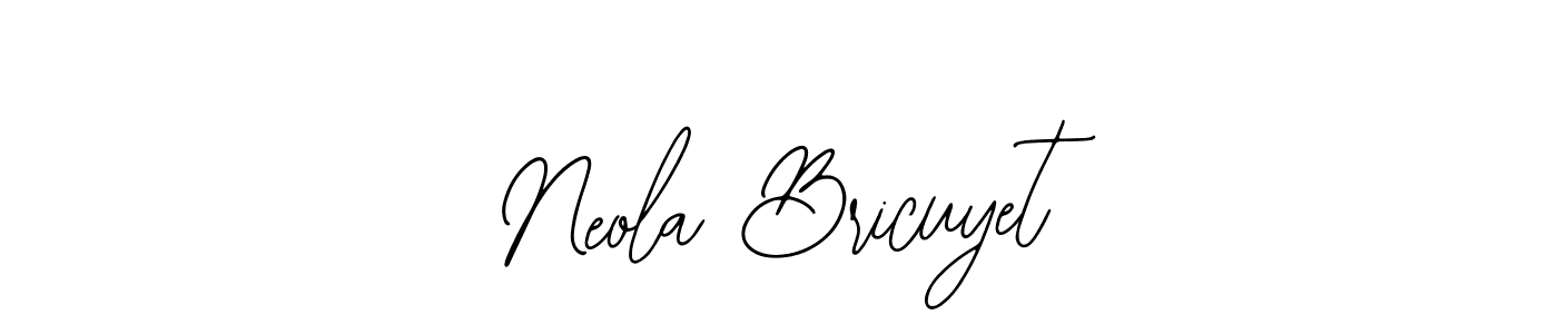 The best way (Bearetta-2O07w) to make a short signature is to pick only two or three words in your name. The name Neola Bricuyet include a total of six letters. For converting this name. Neola Bricuyet signature style 12 images and pictures png