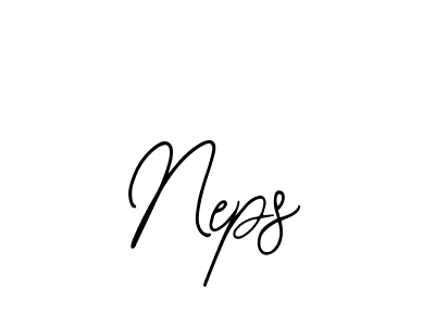 Design your own signature with our free online signature maker. With this signature software, you can create a handwritten (Bearetta-2O07w) signature for name Neps. Neps signature style 12 images and pictures png