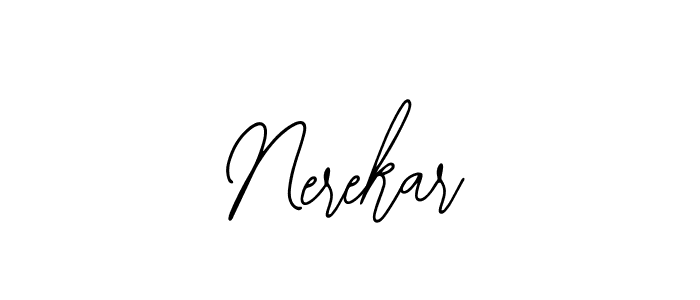 Similarly Bearetta-2O07w is the best handwritten signature design. Signature creator online .You can use it as an online autograph creator for name Nerekar. Nerekar signature style 12 images and pictures png