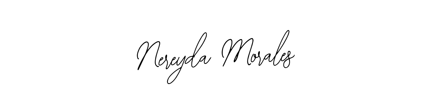 The best way (Bearetta-2O07w) to make a short signature is to pick only two or three words in your name. The name Nereyda Morales include a total of six letters. For converting this name. Nereyda Morales signature style 12 images and pictures png