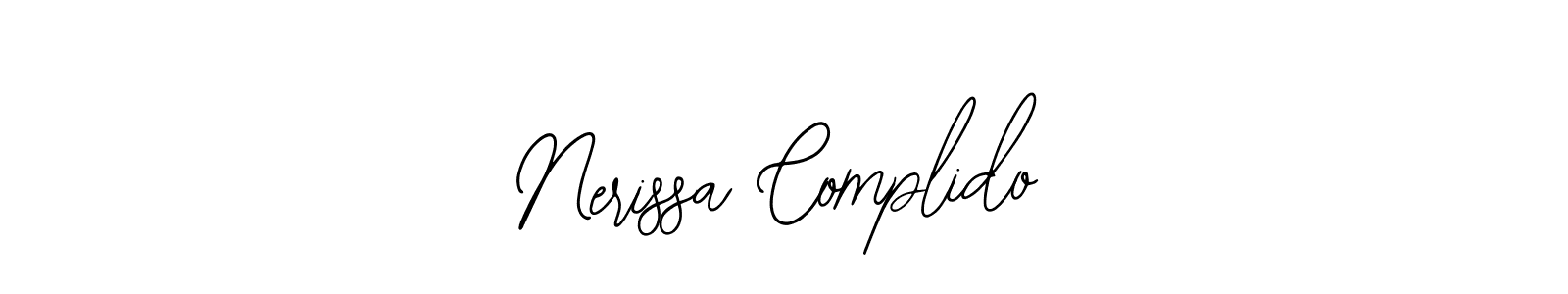 How to make Nerissa Complido signature? Bearetta-2O07w is a professional autograph style. Create handwritten signature for Nerissa Complido name. Nerissa Complido signature style 12 images and pictures png