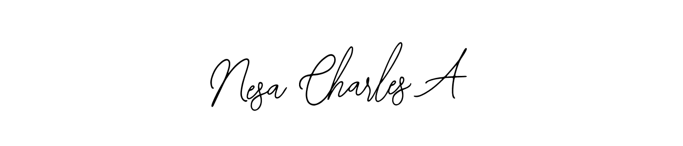 How to Draw Nesa Charles A signature style? Bearetta-2O07w is a latest design signature styles for name Nesa Charles A. Nesa Charles A signature style 12 images and pictures png