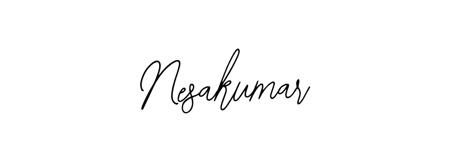 if you are searching for the best signature style for your name Nesakumar. so please give up your signature search. here we have designed multiple signature styles  using Bearetta-2O07w. Nesakumar signature style 12 images and pictures png